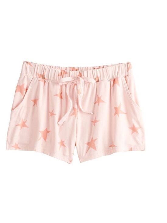 SO Other - SO 3X pink with coral stars pajama shorts with pockets